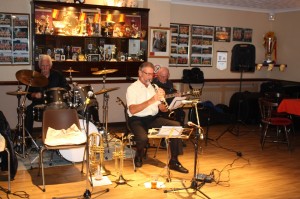 Bill Phelan's Muskrat Ramblers, again featuring Alan Cresswell at Farnborough Jazz Club, Kent. 3rd October 2014. Photo by Mike Witt.