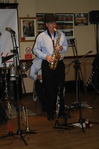 Tim Huskisson, reeds, one of Barry Palser's Super Six at Farnborough Jazz Club, Kent 19June2015