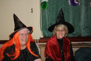 Here's a couple more beautiful Witches we had in our Coven, who are the Witches from Gillingham. Actually, it is Phil and Sandra in fancy dress enjoying the fun. No wonder Golden Eagle Jazz Band didn't mind entertaining us at Farnborough Jazz Club (Kent) for our Halloween Party on 30th October 2015. Photo by Mike Witt.
