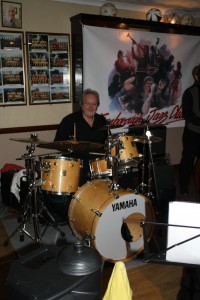 Alan Clarke of Phoenix Dixieland Jazz Bamd, plays at Farnborough Jazz Club on11 March 2016. Photo by Mike Witt.
