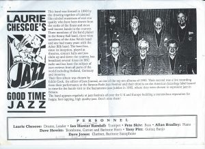 Laurie Chescoe's Good Time Jazz appeared at the Farnborough Jazz Club, Kent. Friday, 23rd October 1998. Run by Diane and Keith Grant.