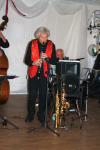 Charles Sherwood seen here featured playing clarinet to 'Petite Fleur', with Dave Barnes on piano for Phoenix Dixieland Jazz Band at Farnborough Jazz Club on Friday, 19th August 2016. Photo by Mike Witt.